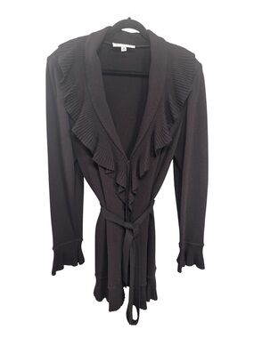 NWOT St. John Collection Brown Kelly Santana Knit Coat Sz 16 (12/14)